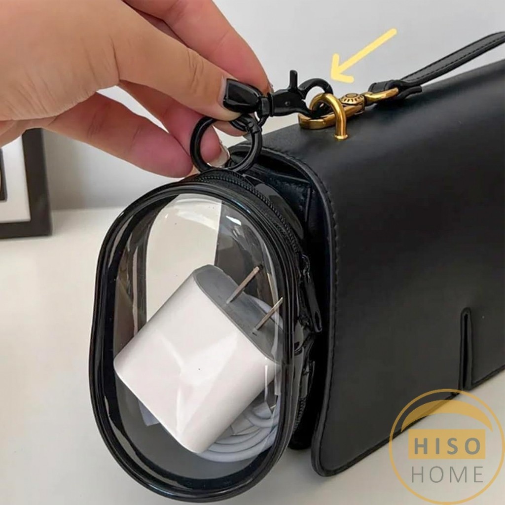 Hiso กระเป๋าจัดเก็บหูฟัง เก็บสายชาร์ พกพาง่าย ขนาดเล็ก มีซิป ป้องกันฝุ่น Storage bag - รูปที่ 2