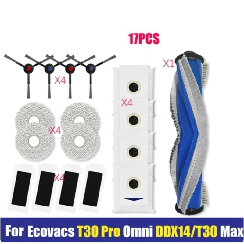 Ecovacs Deebot T30 Pro Omni Robot Vacuum Accessories of Main Side Brush Filter Mop Dust Bag อะไหล่