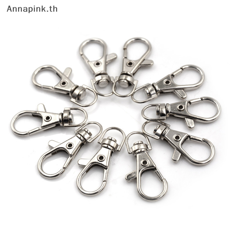 Annapink.th 10 ชิ้น/เซ็ตกุ้งก้ามกรามหมุน Trigger คลิป Snap Hook กระเป๋าพวงกุญแจรถพวงกุญแจ EN
