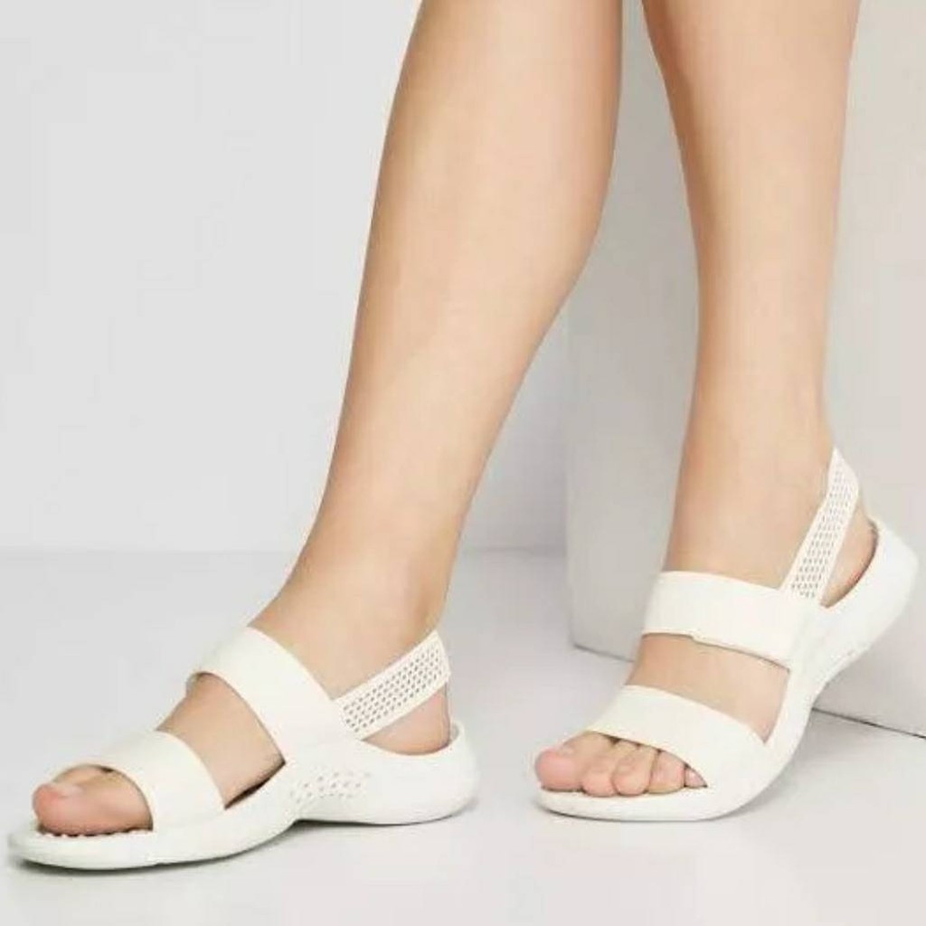 [สินค้าจัดส่งบรรจุในกล่อง] รองเท้าเผื่อสุขภาพ Crocs LiteRide Marbled Sandal รองเท้าแตะผู้หญิง รองเท้ารัดส้น รองเท้า