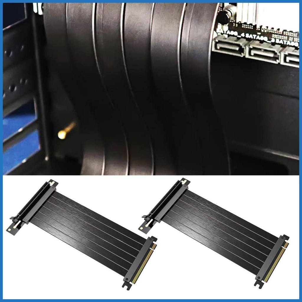 PCIE 4.0 Riser สาย GPU สายต่อยืดหยุ่น Riser สายความเร็วสูง GPU Riser มุมขวากราฟิกการ์ด otakph
