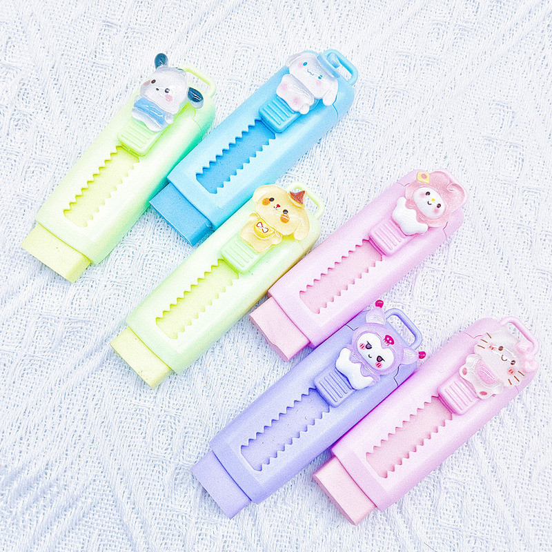 Sanrio Cinnamoroll Kuromi ยางลบปากกายางลบ Pemadam ดินสอดินสอยาง