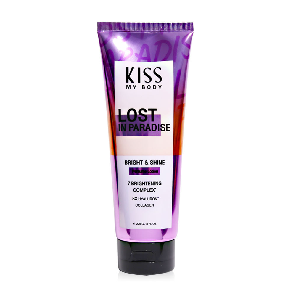 โลชั่นน้ำหอมบำรุงผิว kiss my body bright&shine perfume lotion lost in paradise 226g