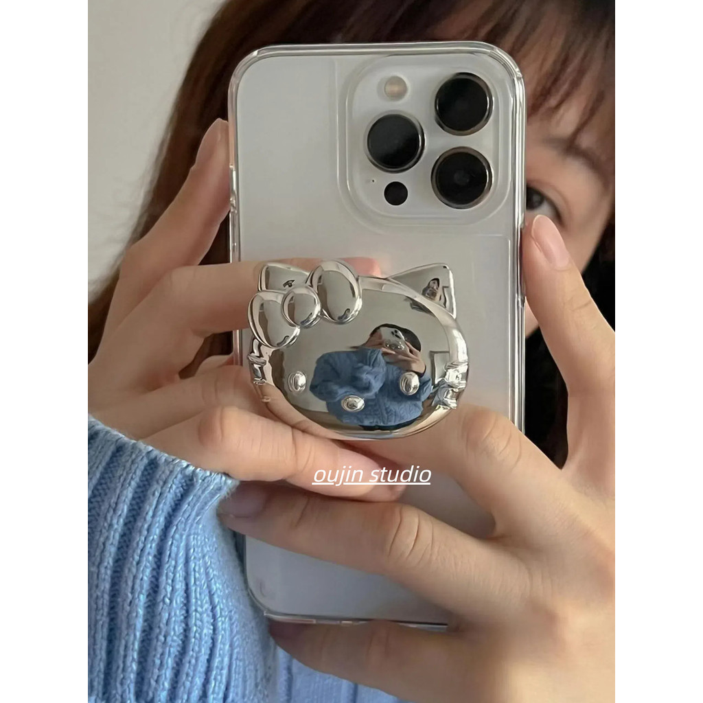 เกาหลีเกาหลีอินน่ารักคิตตี้ไฟฟ้ารูปร่างเหมาะสําหรับเคสโทรศัพท์แม่เหล็กถุงลมนิรภัยวงเล็บแม่เหล็กโต๊ะ