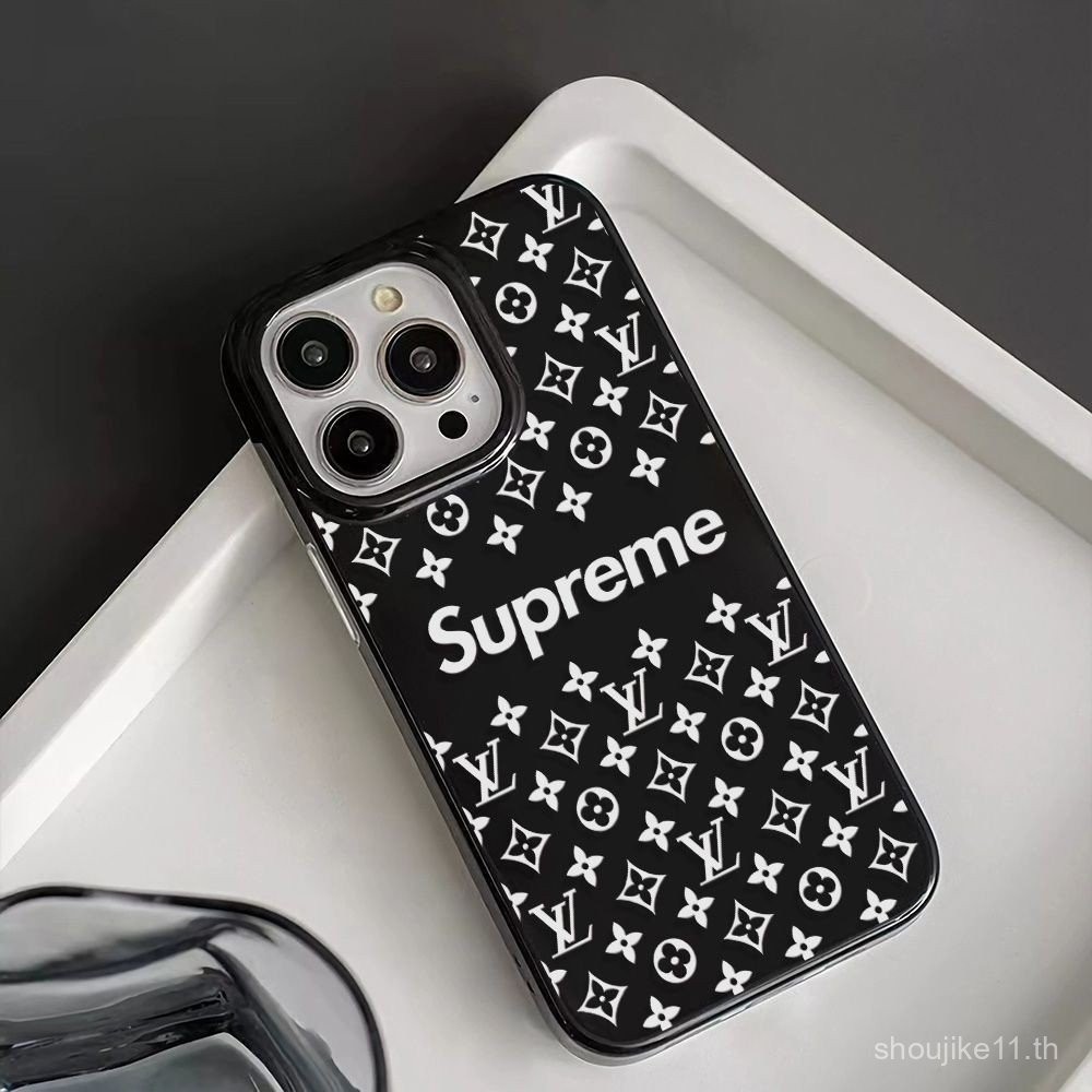 โลโก้อินเทรนด์แบบเต็มหน้าจอเหมาะสําหรับ IPhone 11 12 13 14 15 Pro MAX Plus 11Pro 13Pro X XR XS MAX 7 8 Plus Se2020 เคสโทรศัพท์ 0APP