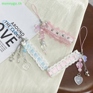 Monnygo Y2k ลูกไม้ริบบิ้นโทรศัพท์ Sweet Cool Bear Love Claw …