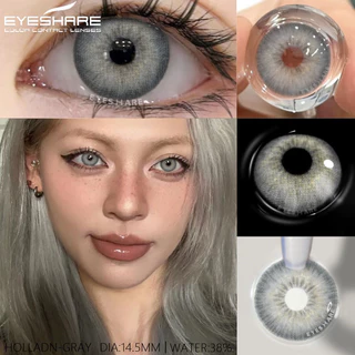 [จัดส่งจากประเทศไทย] Eyeshare 1 คู่ธรรมชาติสีเขียวคอนแทคเลนส์รายปีสีน้ําตาล Colorcon แต่งหน้าเทานักเรียนเลนส์สีฟ้าสําหรับดวงตาเลนส์นุ่มคุณภาพสูง