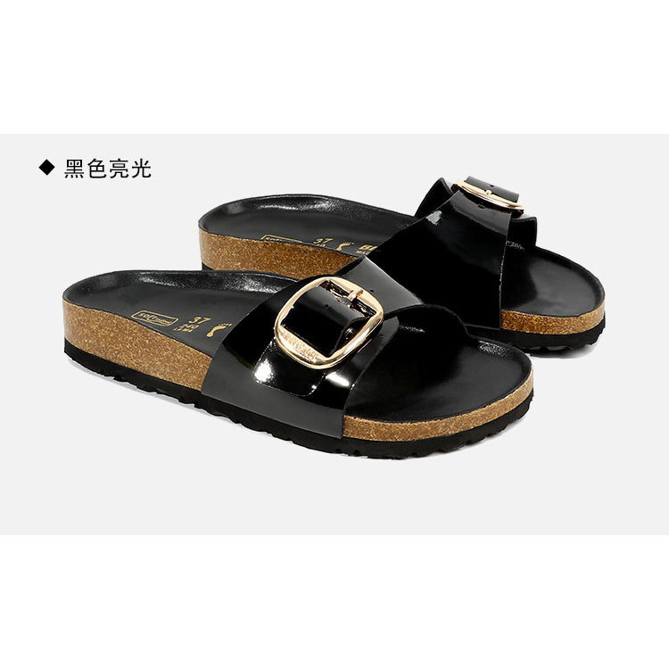 ขายร้อน  bk Retro One Word Beach Thick Bottom External Sandals