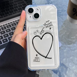 Card Holder เคส For iPhone 15 11 13 14 16 17 Pro Max 12 XR Air X Xs 7 8 Plus 16promax 15promax TPU เคสโทรศัพท์มือถือ