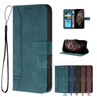 Matte Flip Case สําหรับ Huawei Y9 Y7A Mate 60 P60 P50 P40 P30 Nova Y90 Y70 9 SE 8i 6 4E Pro Lite ธุรกิจกระเป๋าสตางค์ปลอกหนังแม่เหล็กช่องใส่การ์ดฝาครอบ