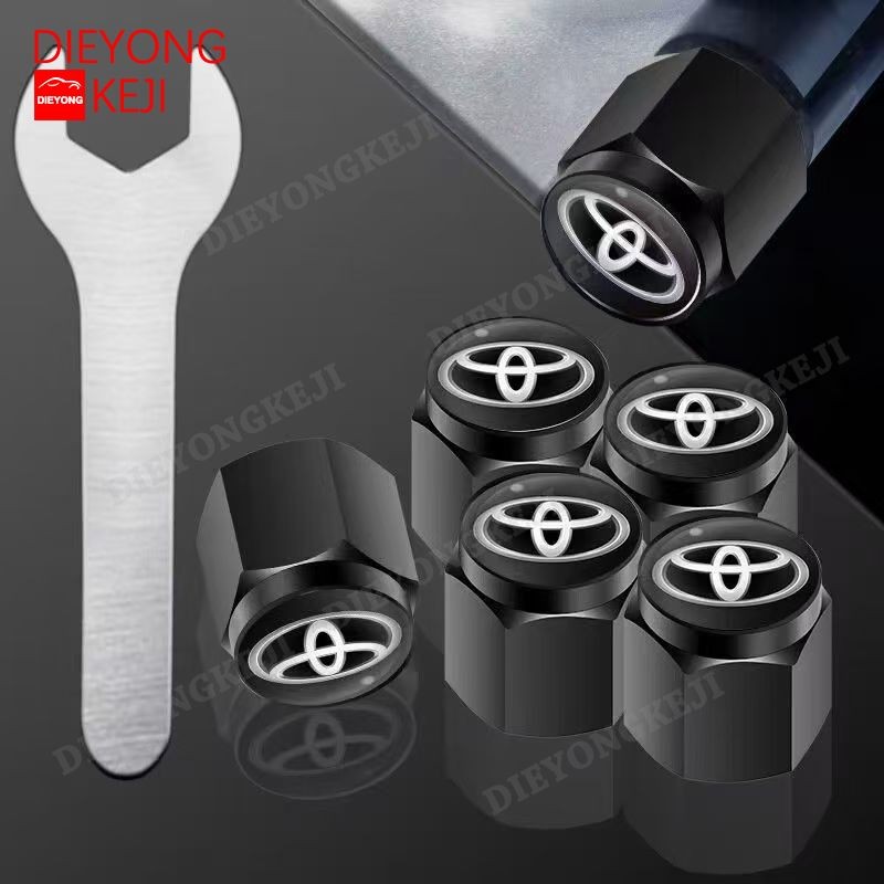 Toyota 1/4/5อัน จุกปิดลมยาง จุ้บลมยาง จุกลมยางรถยนต์ แข่งรถ จุกลมมอเตอร์ไซค์ จุกลม จุกปิดลมยาง ล้อ ย