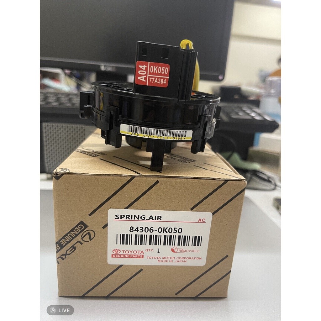 WB 84306-0K050 สายแพรแตร TOYOTA HILUX VIGO , ALTIS , CAMRY , VIOS , YARIS 2008-2016 SPRING AIR 84306