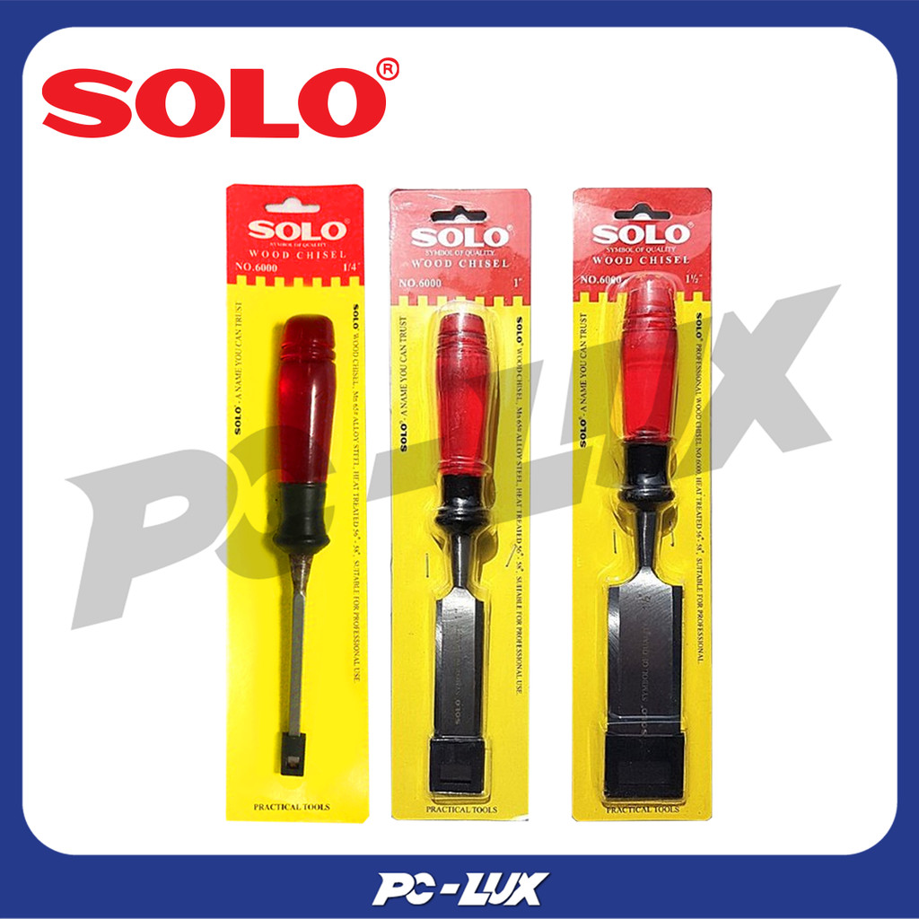 SOLO สิ่วด้ามพลาสติก รุ่น 6000 ( ขนาด 1/4 นิ้ว / 1 นิ้ว / 1.1/2 นิ้ว )