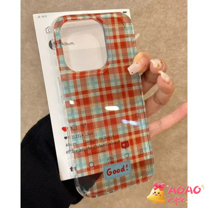เคส Redmi Note 13 12 11 9 8 10 Pro Max Redmi 12C 13C 12 9C 10C A1 9T 9A 10 9 Poco C65 C55 M3 X5 X6 รูปแบบกริดสดหวาน - รูปที่ 4