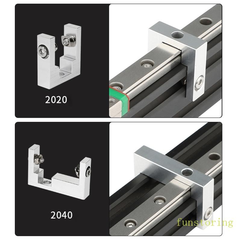 Fun 3D เครื่องพิมพ์ Voron 2020 2040 โปรไฟล์บล็อกคงที่ MGN12 Linear Guide Fixing Block สําหรับ Ender 3 อลูมิเนียมคุณภาพ