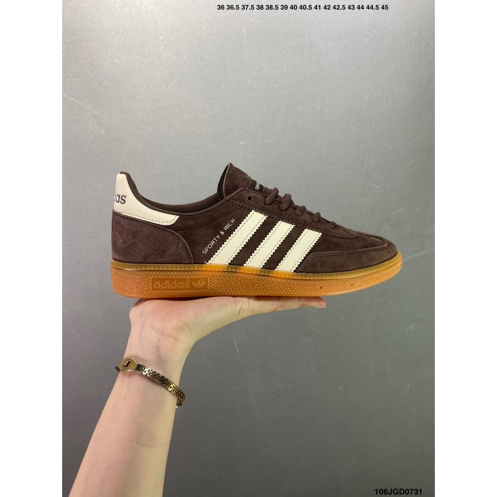 Sporty & Rich x Adidas Originals handball spzl handball athlete Series All-Match รองเท้าผ้าใบกีฬาลำลอง