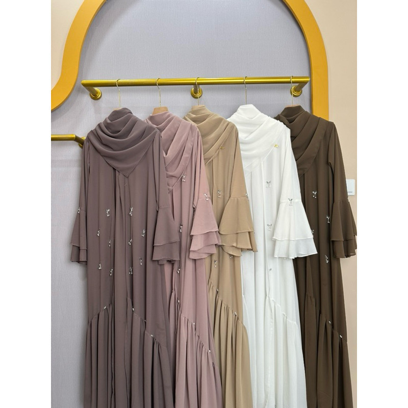 Zaina Abaya ชุดฮิญาบรูปสี่เหลี่ยมผืนผ้าล่าสุดของผู้หญิง Abaya Gamis วัสดุ Ceruty Armany ตุ๊กตาเด็ก Full Puring