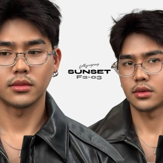 แว่นตากันแดดรุ่น SUNSET F2 [ แว่นตาแฟชั่น แว่นกันแสงสีฟ้า แว่นกันแดด กันUV400 แว่นทรงเกาหลี ] ชาย หญิง