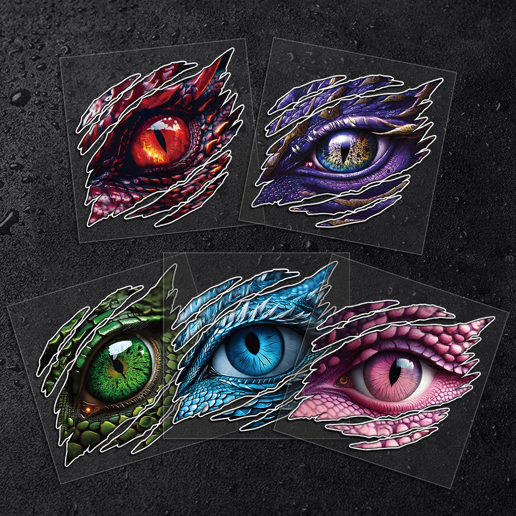 Dragon Eye สติ๊กเกอร์บังโคลน มอไซ หมวกกันน๊อค ตกแต่งรถ Pp บังโคลน โลโก้  Nmax Vespa Pcx Forza KTM