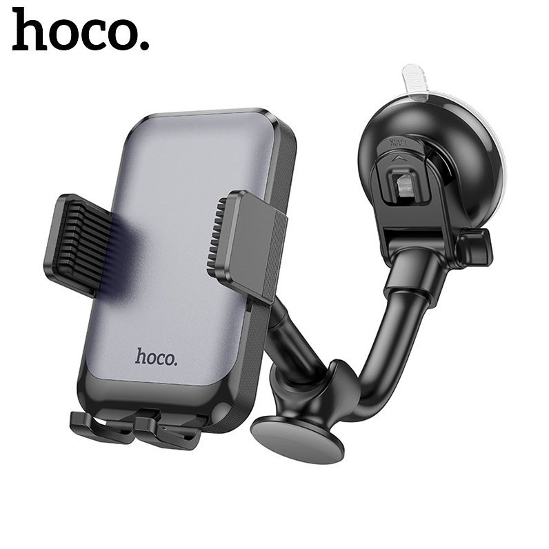 HOCO H27 Car Phone Holder Push Type Car Holder Center Console Windshield Car Holder Suction Cup Hold