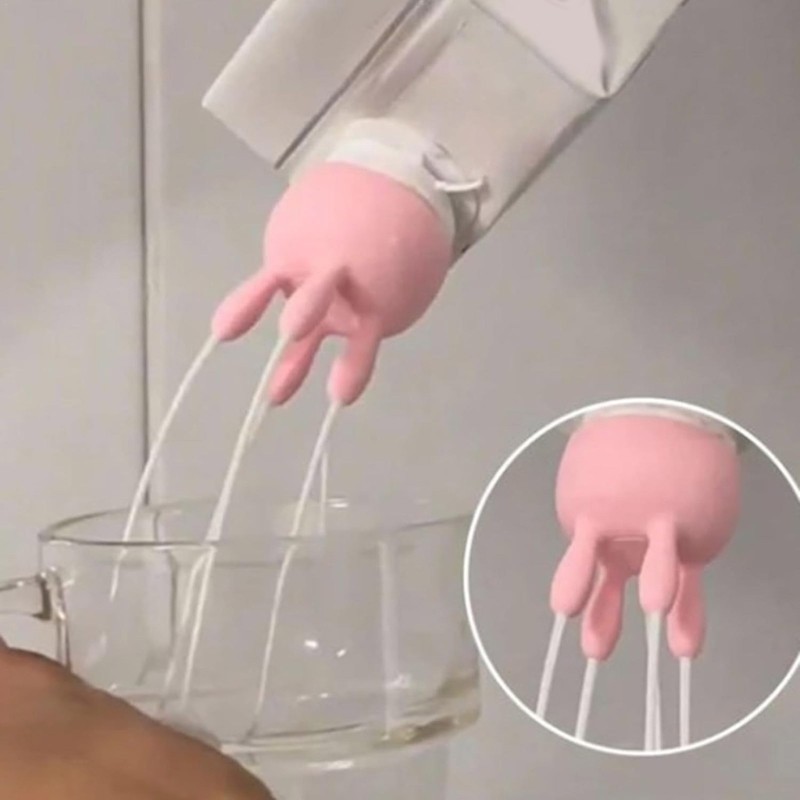 Cow Udder ฝาปิดขวดนมตลกกล่องนม Pourer Covers