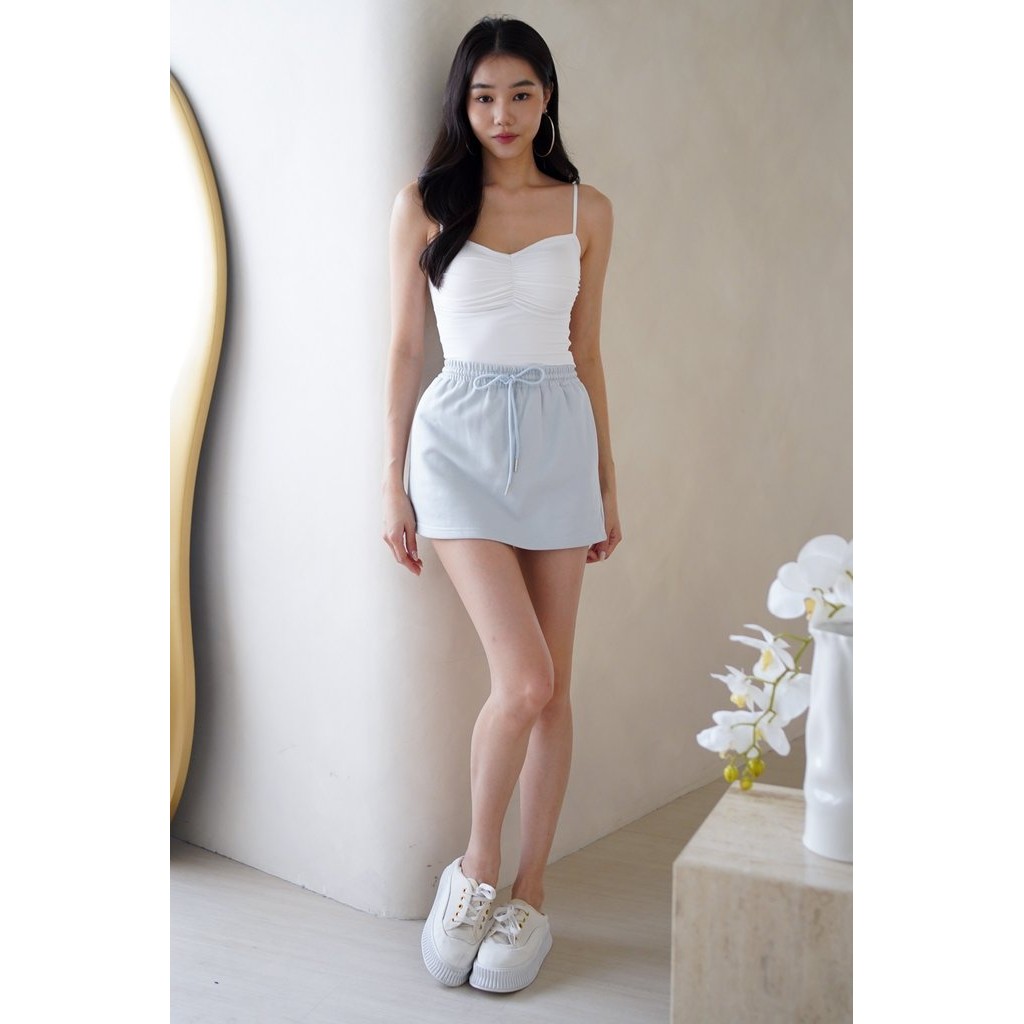 เสื้อ Delah Sweetheart Ruch (สีขาว)