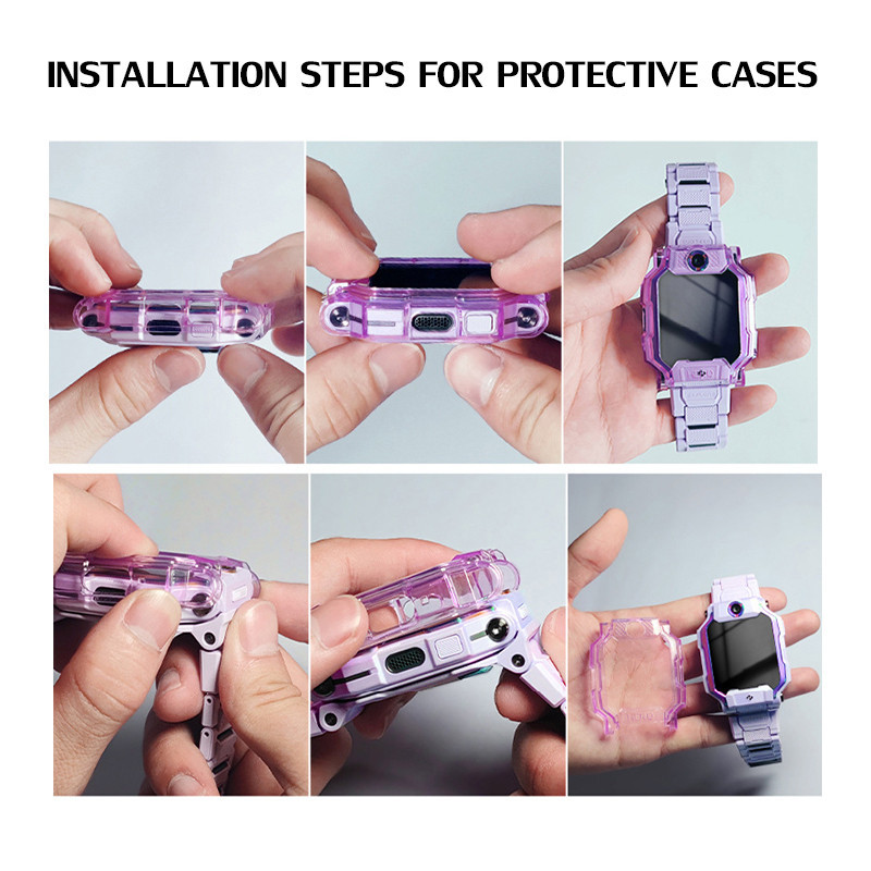 【สาย+เคส】สายนาฬิกา สำหรับ imoo Z1 Z6 Z7 สายซิลิโคน ไอโม่ Z1 Z2 Z6 สายการ์ตูนน่ารัก นาฬิกา imoo Watch ซิลิโคนนิ่ม - รูปที่ 6