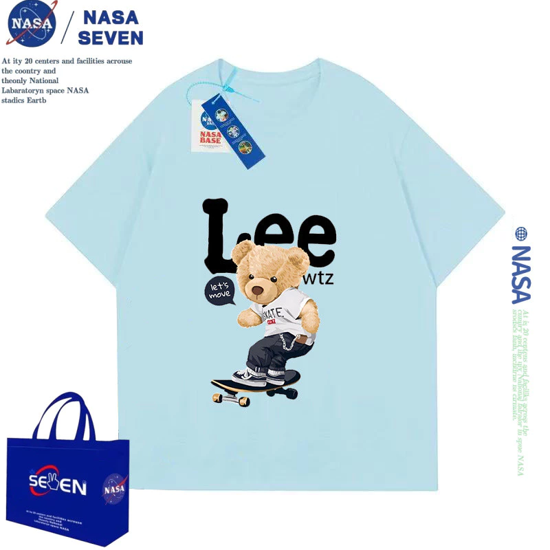 NASA 2025 สินค้าใหม่! เสื้อยืดแขนสั้นสำหรับเด็ก 100-160  สบายและนุ่ม แฟชั่นการ์ตูนน่ารักดูดซับผ้าผ้านุ่มสไตล์เกาหลี thumbnail 5