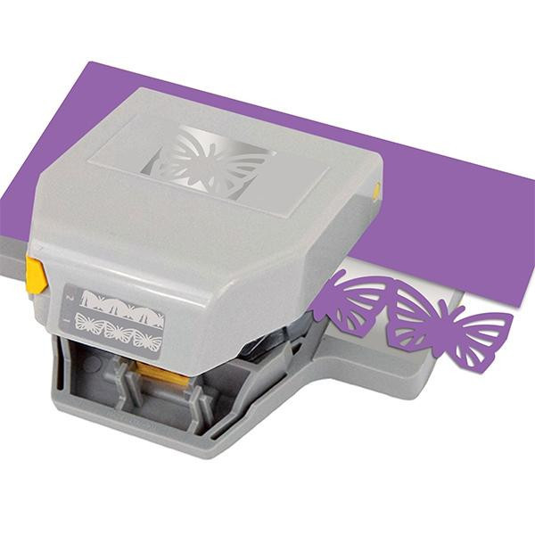 EK Success Striped Butterfly 2-in-1 Edger Punch สําหรับชายแดนการ์ด สมุดภาพ