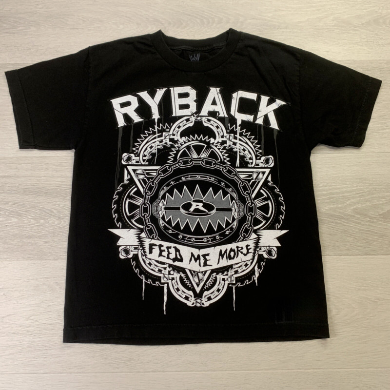 WWE Wrestling Ryback Feed Me More เสื้อยืดสีดําขนาดเยาวชนขนาดใหญ่