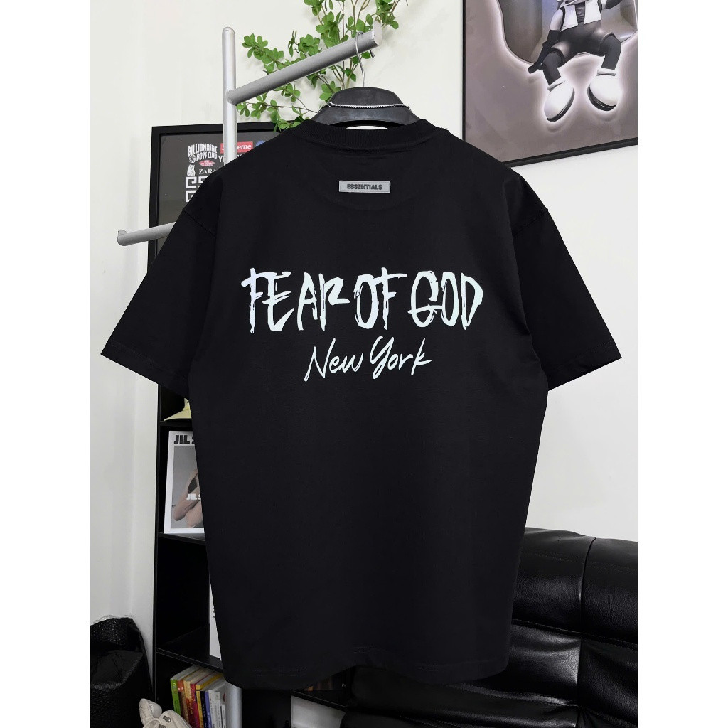 [ภาพจริง] เสื้อยืดจําเป็น Fear of God New York-streetwear sgxs-3xlxs-3xl