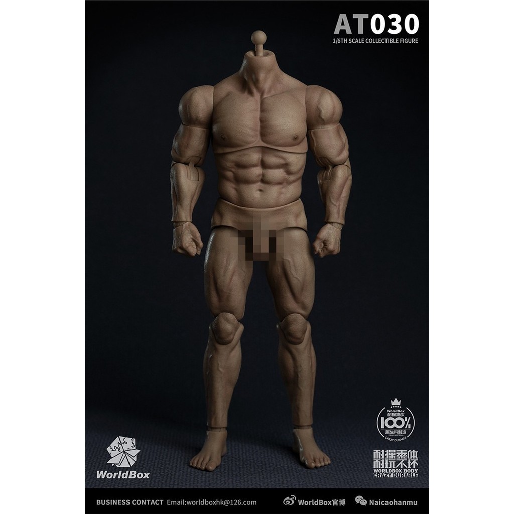 [Premium] Ready Stock WorldBox ทนทาน AT030 1/6 Mens Body รุ่นหยาบ 1: 6 Mens Joint Body Model