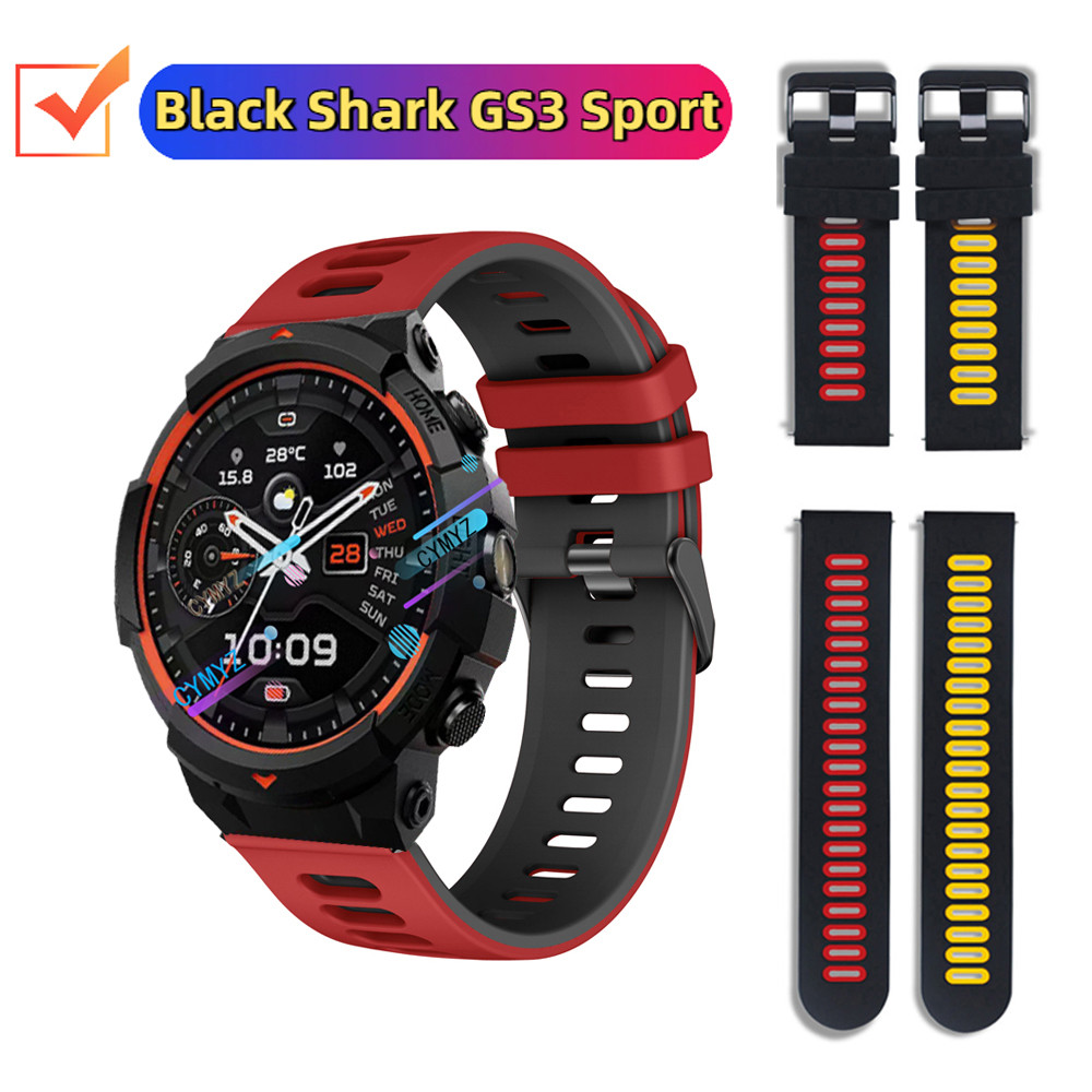 Black Shark GS3 Sport Strap สายซิลิโคน Black Shark GS3 Sport Smart watch Strap สายนาฬิกา สายรัดข้อมื