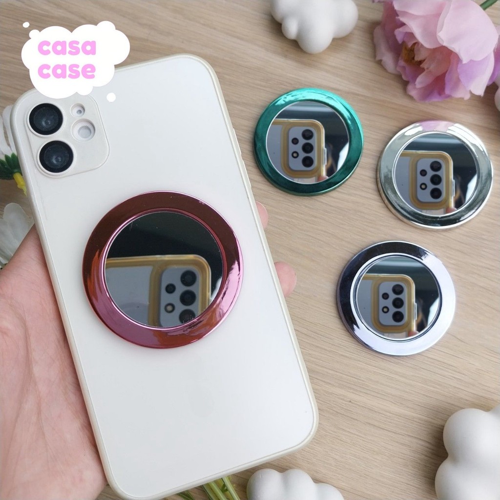 กระจกเซลฟี่กล้องหลังมือถือ [แบบเงา] สีเงาสวย ติดกับเคสแม่เหล็ก ได้เลย เซลฟี่กล้องหลัง [ส่งเร็วทันใจ]