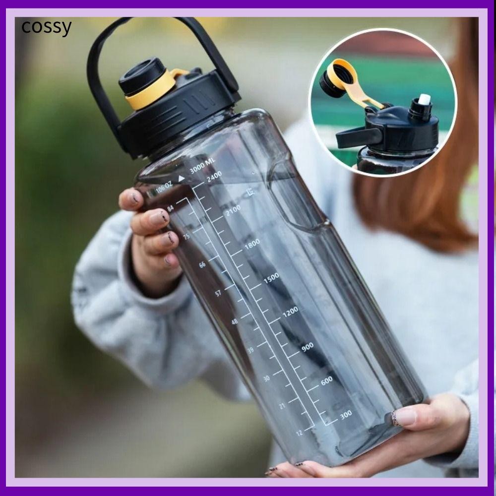 Cossy Sports Water Bottle, Leakproof 1.5L/2L/3L Drink Bottle, Outdoor Sports Lightweight Large Capac