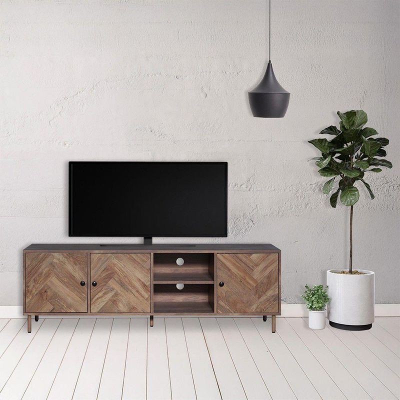 MOOVE ตู้วางทีวี 160X40X50สีไม้สัก - รูปที่ 3