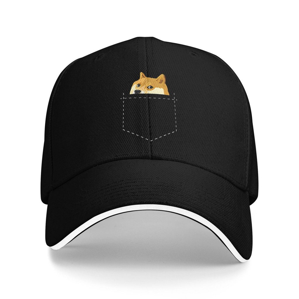 Dogecoin Pocket Meme Dogecoin To The Moon Crypto Fashion Hipster Baseball Cap