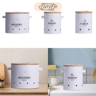 LOVIVER ตู้กับข้าว Organizer คอนเทนเนอร์ผักสด Keeper หัวหอมก…