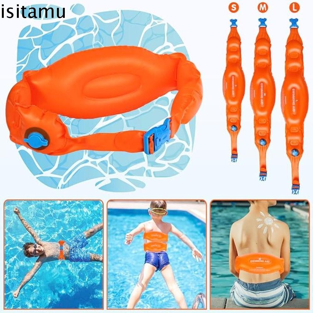 Isitaft เครื่องฝึกว่ายน้ํา อุปกรณ์ลอยเข็มขัดว่ายน้ําพอง สําหรับออกกําลังกายน้ํา กันน้ํา รองรับสรีระ พยุงเอว