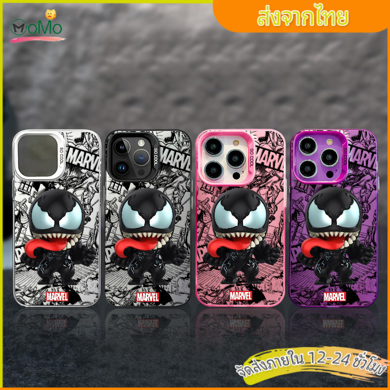 poison เคสไอโฟน 11 13 กันกระแทก ตลก สไปเดอร์แมน กรณีมือถือ สำหรับ iPhone15plus 16 promax 14 12mini XR/XSMax 7 8 SE2020 ราคา ถูกที่สุด ดีลบีเคเค แกลเลอรีภาพที่ 6