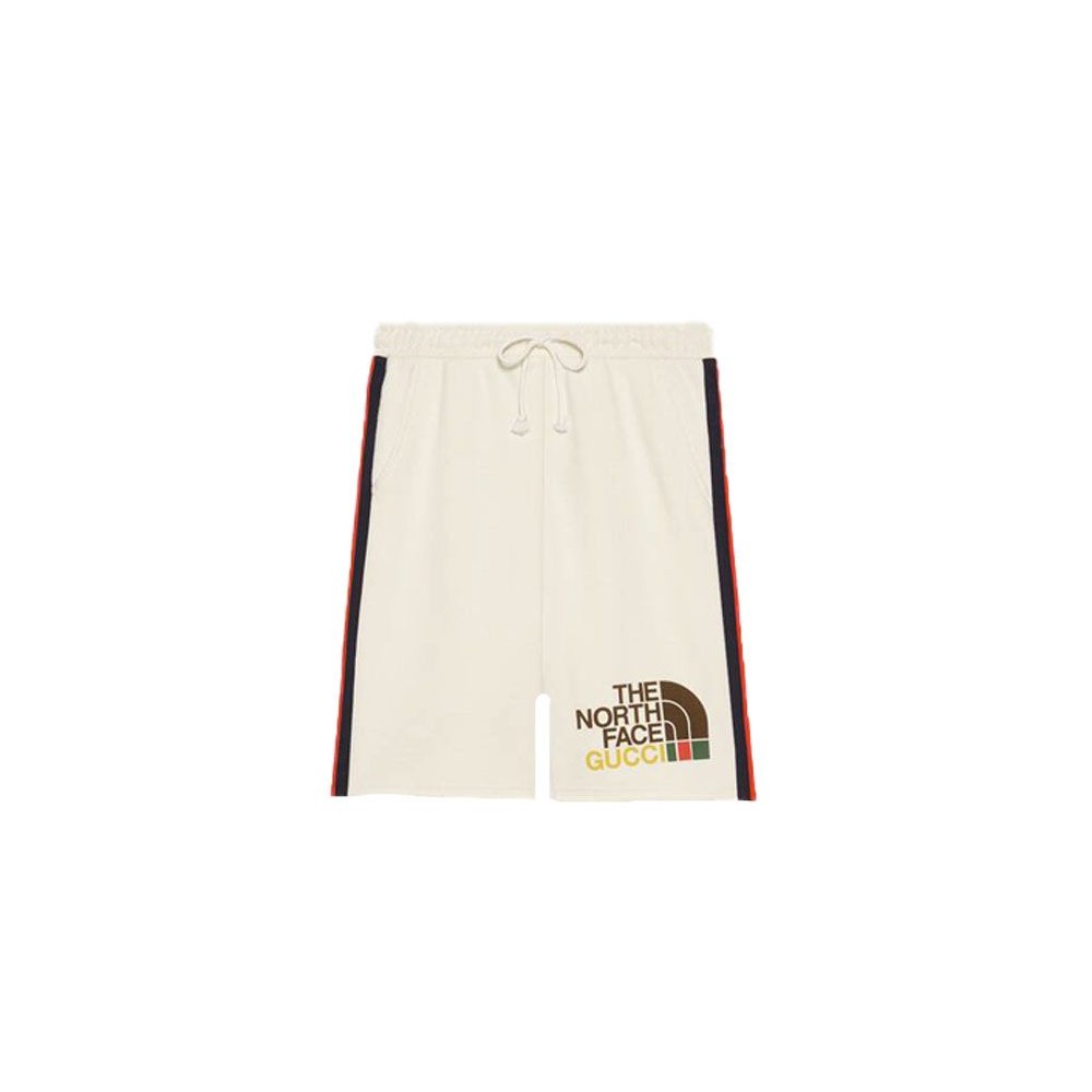 GUCCI x The North Face Web Print Shorts Beige Unused