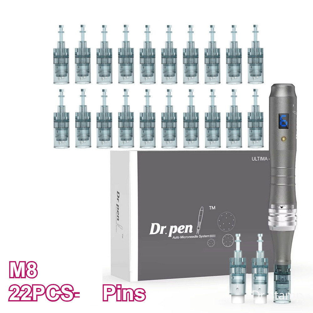 22 ชิ้นตลับหมึกทดแทน Ultima Dr ปากกา M8-W ไร้สาย Microneedling ปากกา Face Care Derma ปากกาความงามเครื่อง