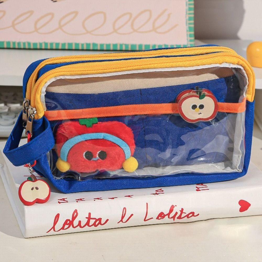 ZHANGHONG กระเป๋าปากกา, ดินสอ PVC กันน้ํา, INS โปร่งใสความจุขนาดใหญ่เก็บกระเป๋าปากกาแบบพกพา Back To School - รูปที่ 3