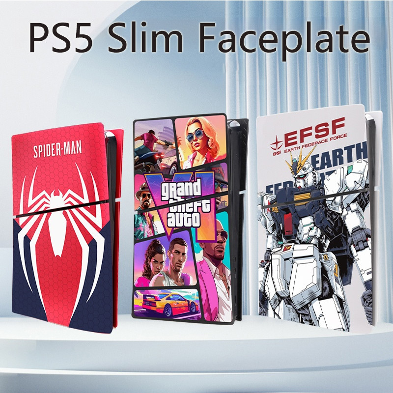 Faceplate สําหรับ PS5 Slim Disc Edition, แผงเชลล์เข้ากันได้กับอุปกรณ์เสริม PlayStation 5 Slim ใหม่แผ