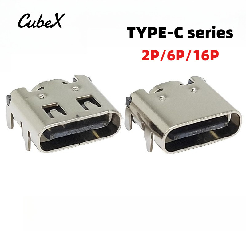 20 ชิ้น Type-C หญิงซ็อกเก็ตเชื่อมต่อ USB3.1 2P/6P/16P HD พอร์ตส่ง 4Pin