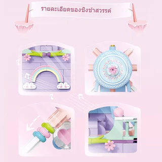 บล็อกของเล่น ของเล่นตัวต่อ กล่องดนตรี ไม่ต้องใช้แบตเตอรี่ ของเล่นเด็ก ของขวัญวันเกิด