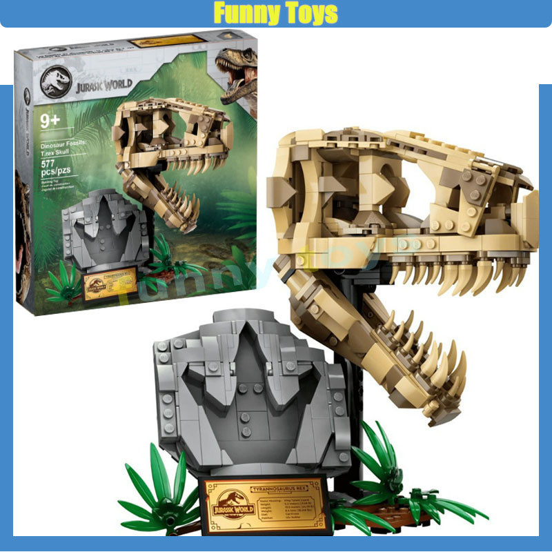 Jurassic Series 76964 ฟอสซิลไดโนเสาร์ : Tyrannosaurus Rex Skull บล็อคตัวต่อ ของเล่นเสริมการเรียนรู้ สําหรับเด็ก ผู้ใหญ่ ของขวัญ