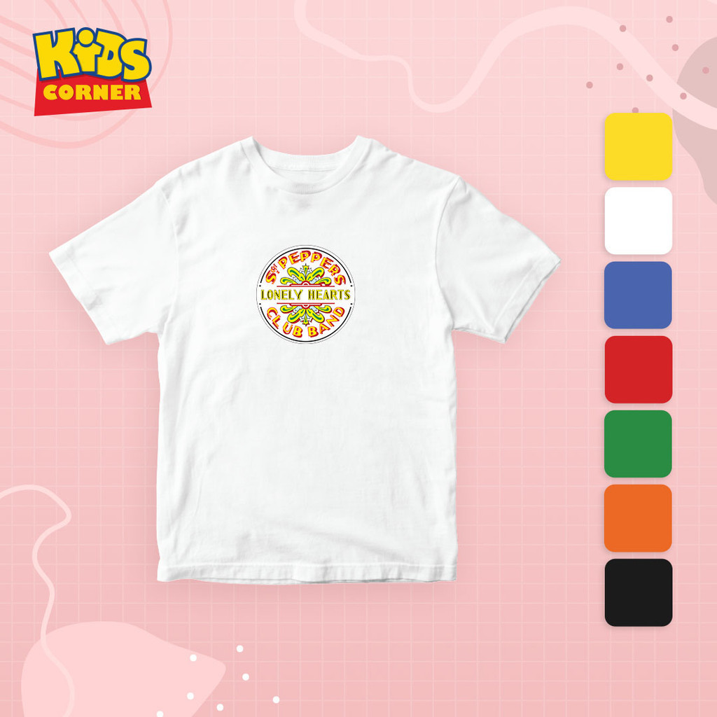 SGT PEPPERS / Music Rock Band / Baju Premium Cotton Short Sleeve T เสื้อ Kanak Boys เสื้อยืดเด็ก Tee