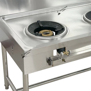 เตาแก๊สสแตนเลส3หัว หัวเตาKB5 KB7 KB8 แรงดันสูง Stainless high pressure frying stove