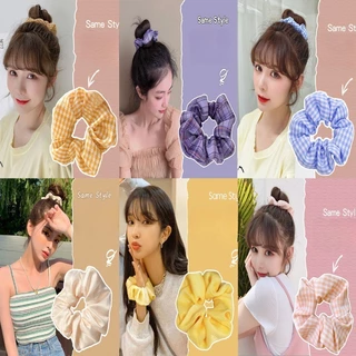 Bm ยางรัดผม ผ้าอเนกประสงค์ ขนาดใหญ่ สไตล์ฝรั่งเศส เรโทร เรียบง่าย